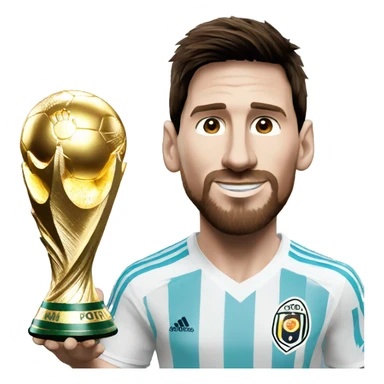 lionel messi with world cup sticker