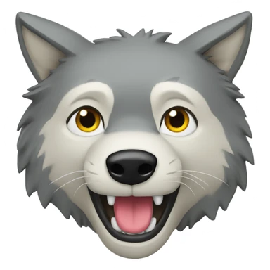 Un loup qui mange  sticker