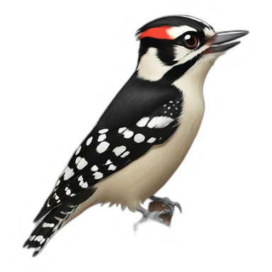 Downy woodpecker sticker