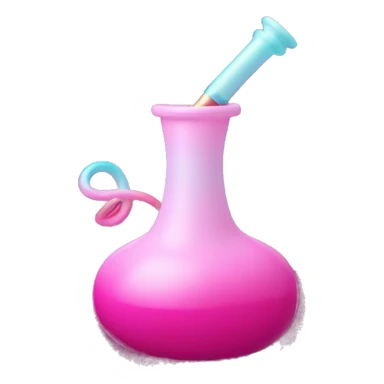 Pink ombre hookah with glitter  sticker