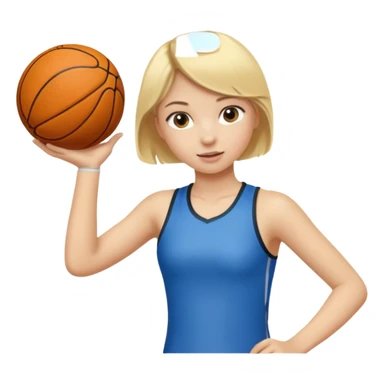 a young girl with blonde hair is playing sports sticker