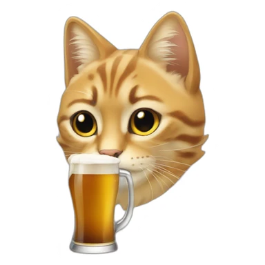 Chat qui boit une bière sticker