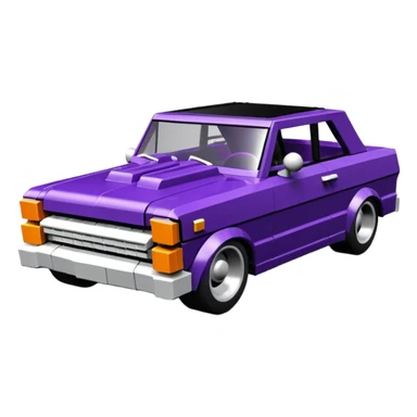 futuristic Jetson’s Lego midnight-dark-purple stealthy black metallic 1965 Chevy Nova SS street rat rod  understated  sticker