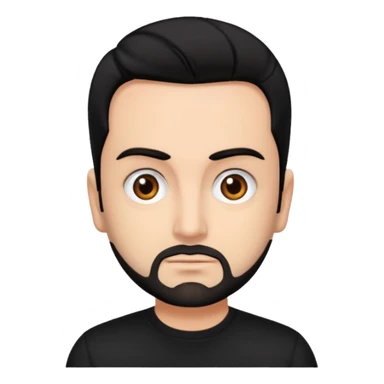 Chris Kirkpatrick brown eyes, black hair, black shirt sticker