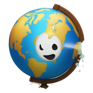 globe emoji drinking salt emoji with flex emoji ar sticker