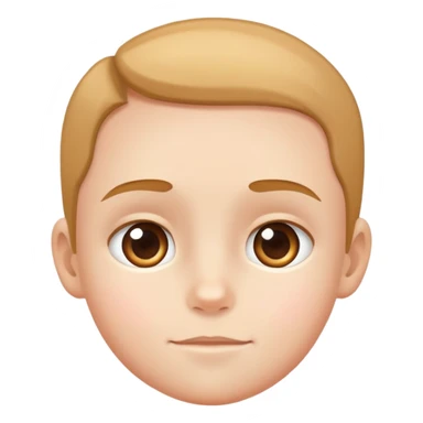 child's face highlighting the forehead, simple and friendly sticker