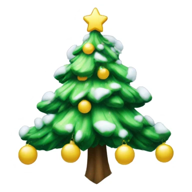 Christmas tree with snow on it sticker