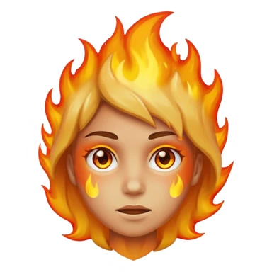 This emoji 😶 On fire sticker