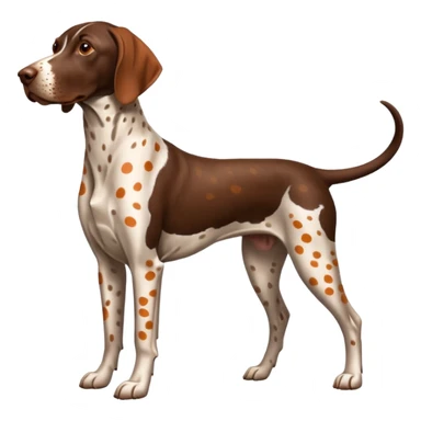 orange spotted face and back german short haired pointer docked tail sticker