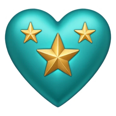 Teal heart with a star and 'you rock'  sticker
