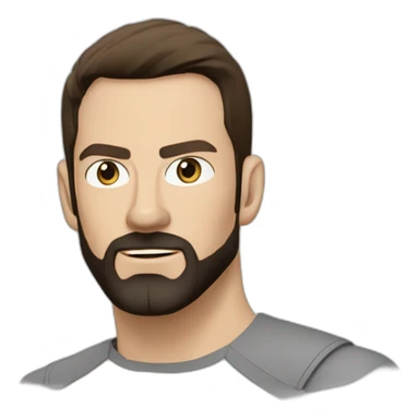 Star Trek Handsome white man from Star Trek with Blue eyes and short brown hair and black beard startrek sticker