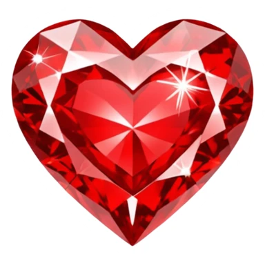 A red heart made of diamond with name Jacky sticker