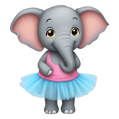 Elephant wearing a tutu sticker