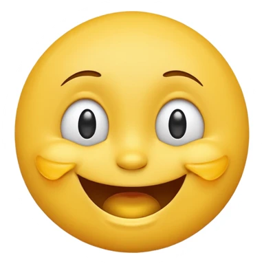 Emoji, yellow round laughing tilted head face with tears of fun sticker