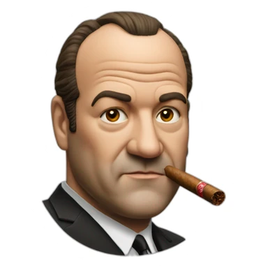 tony soprano with a cigar sticker