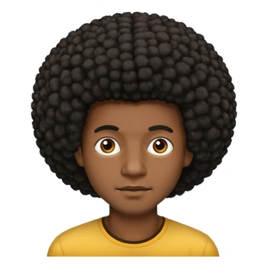 Black guy with Afro hair sticker