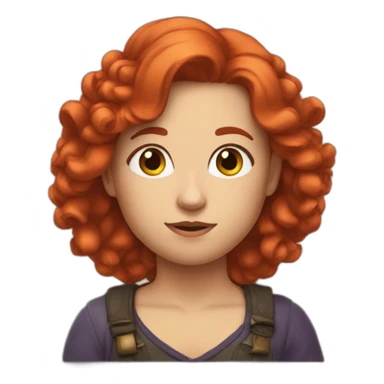 heather the great red hair sticker