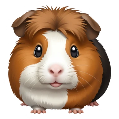 Black brown and white guinea pig sticker
