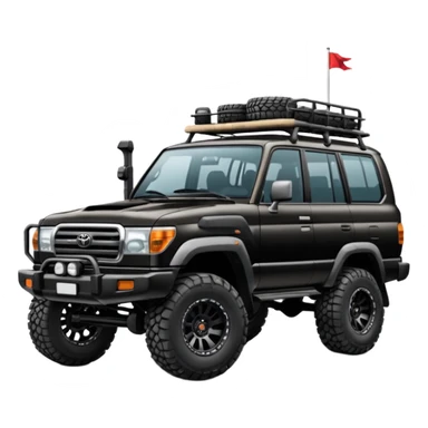 Modified Toyota landcr black color car uiser sticker