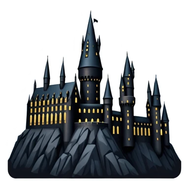hogwarts castle on a starry night silhouette  sticker
