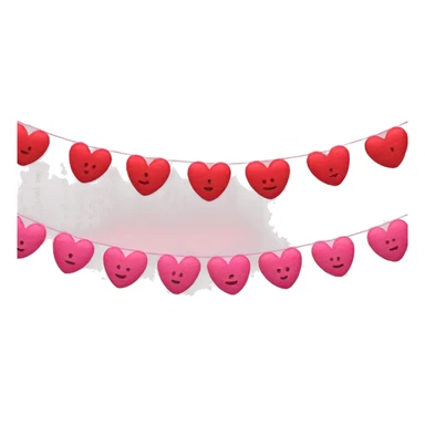 red and pink garland for bedroom sticker