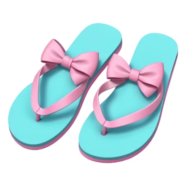 White Flip Flops With Pink Bows sticker