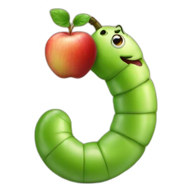 Worm in the apple sticker