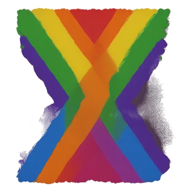 LGBT flag X sticker
