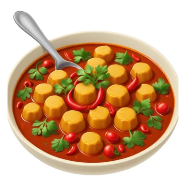 Hot spicy vegan curry dish sticker