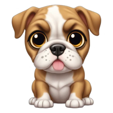 BULLDOG FRENCH PUPPY BIG EYES CUTE sticker