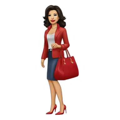 Gabrielle SOLIS de la série Desperate Housewives avec de beaux talons rouge et un riche sac à main dans sa main droite sticker