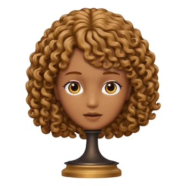 wig on statue sticker