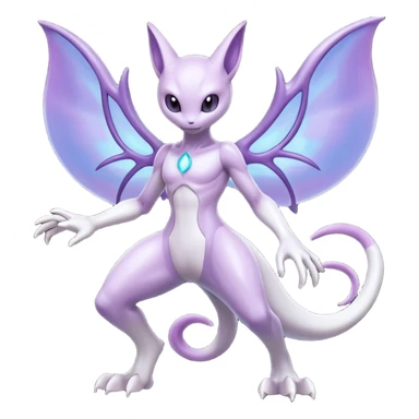 Mewtwo-Lunala-Fakémon-hybrid-creature (full body)  sticker