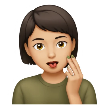 Emoji de una persona mordiéndose la uña  sticker