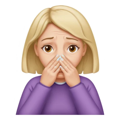 The girl needs to be blocking her nose with both hands to avoid the bad smell. sticker