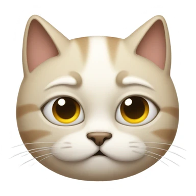 cat with big bags under his eyes and a tired look sticker