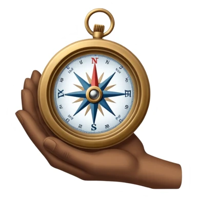 compass in a hand sticker