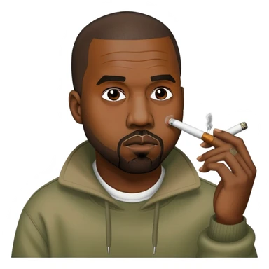 Kanye west smoking wees sticker