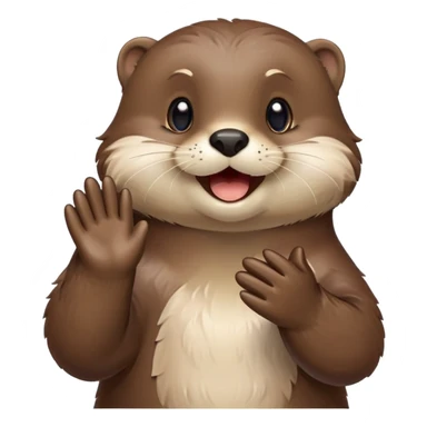 Otter clapping approval sticker