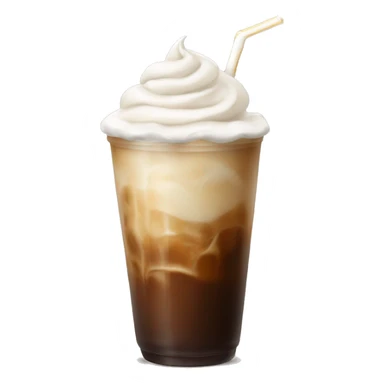 Iced coffee with whipped cream sticker