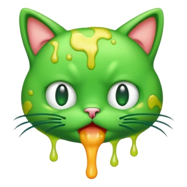 an emoji that vomits. But it's a cat that vomits sticker