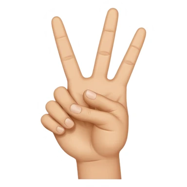 peace sign emoji hand sticker
