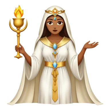Tarot Card with a high priestess on it sticker