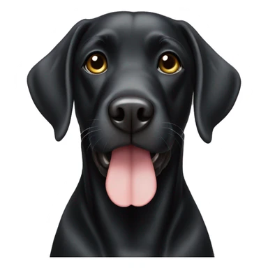 Black Labrador with white patch sticker