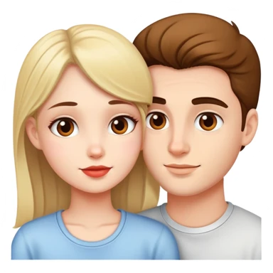 Girl in love with boyfriend sticker