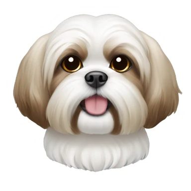 Shih tzu dog that’s white and light brown on the ears  sticker