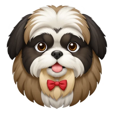 Black and white shih tzu sticker
