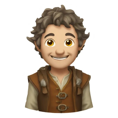 happy hobbit sticker