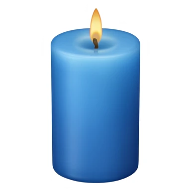 Decorative Wax Candle blue  sticker
