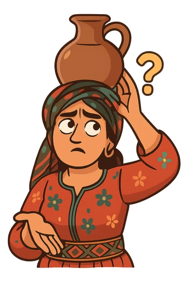 Cartoon sticker in Flat Toon style with a questioning expression, transparent background. sticker